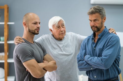 grandfather mediating in family conflict