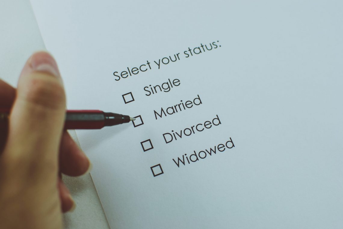 poll question: select your status. respondent choses "married"